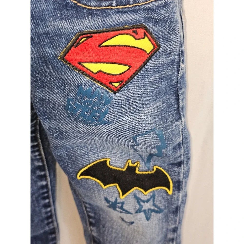 Gap Infant Boy‎ Jeans Size 18-24mos. Batman superman patches.